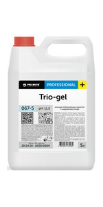 Средство для сантехники отбеливающее дезинфицирующее с хлором Trio-Gel от Pro-Brite (5л) арт 067-5